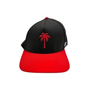 Alter Ego Running Hat Men's Adjustable Black Red Palm Tree Mesh